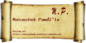 Matuschek Paméla névjegykártya